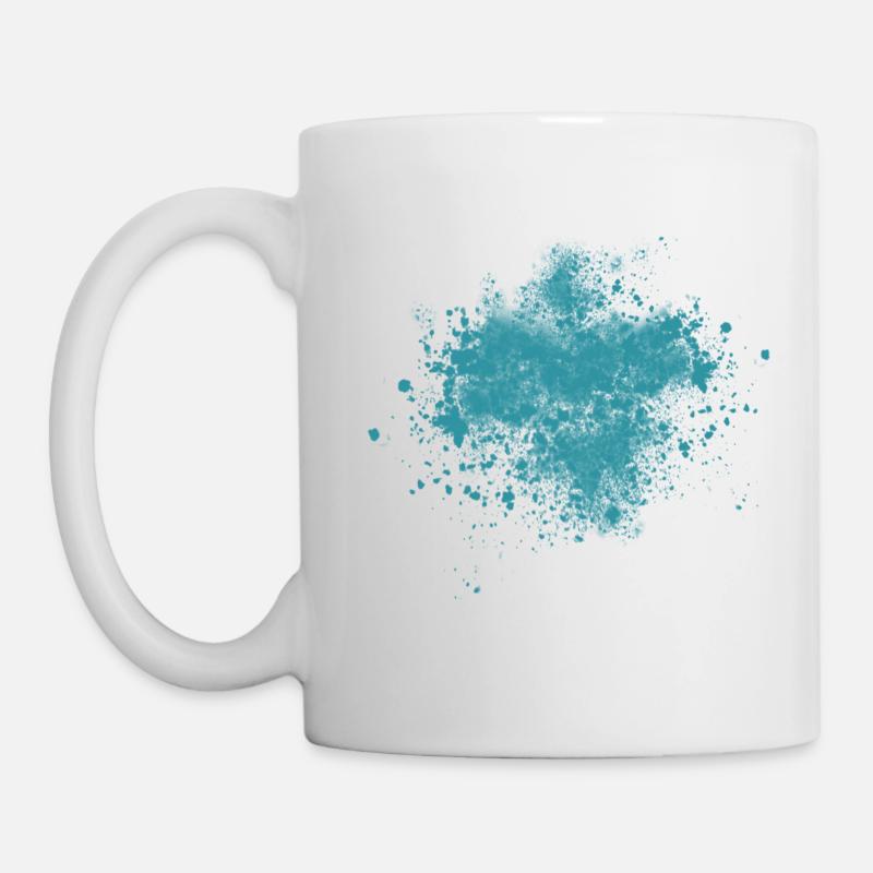 Color splashes in blue - Mug - white
