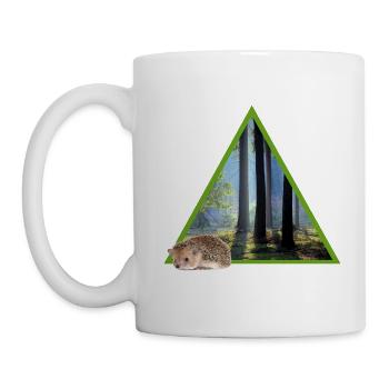 forêt 52 avec hérisson - Mug blanc - blanc - Gauche