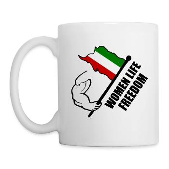 Women life freedom - Mug blanc - blanc - Gauche