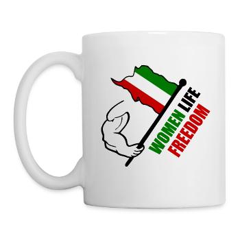 Women life freedom - Mug blanc - blanc - Gauche