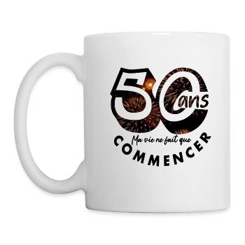 Cadeau 50 ans / anniversaire 50 ans / 50 ans - Mug blanc - blanc - Gauche