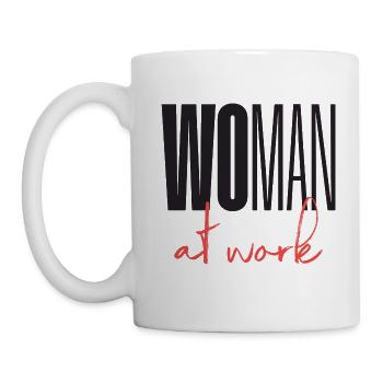 Woman at work - Tasse - Weiß - Links