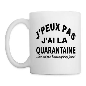 HUMOUR / LA QUARANTAINE / ANNIVERSAIRE / CADEAU - Mug blanc - blanc - Gauche