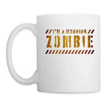 I'm a morning zombie - Mug blanc - blanc - Gauche