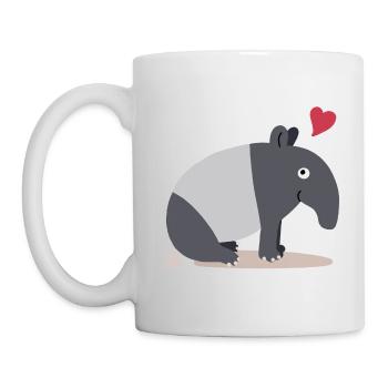 Tapir Happiness with Signature - Mug - white - Left