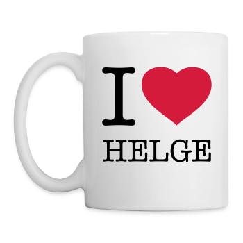 I LOVE HELGE - Tasse - Weiß - Links