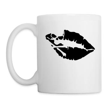 lips skull skull lips - Mug - white - Left