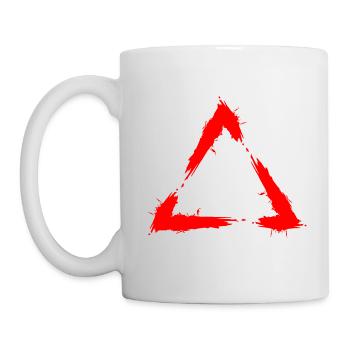 Symbol Dreieck Bürste Design Neu Rot - Tasse - Weiß - Links