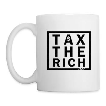 Tax The Rich - AOC Fair Taxation Tee - Mug blanc - blanc - Gauche