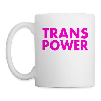 Trans power - Tasse - Weiß - Links