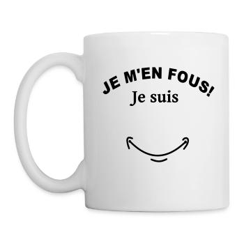 Je m en fous je suis personnalisable - Mug blanc - blanc - Gauche