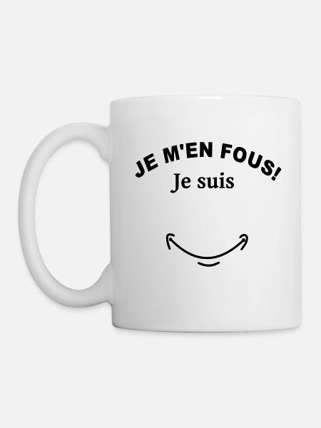 Je m en fous je suis personnalisable - Mug blanc - blanc