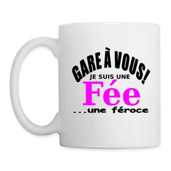 Humour / Je suis une féroce / Design Drôle - Mug blanc - blanc - Gauche