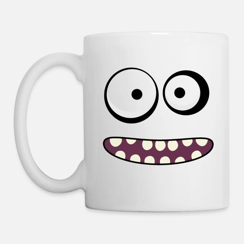 Visage de monstre - Mug blanc - blanc