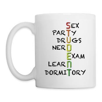 étudiant - Mug blanc - blanc - Gauche