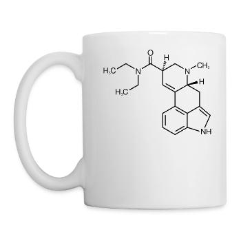 LSD Molekül Struktur - Tasse - Weiß - Links