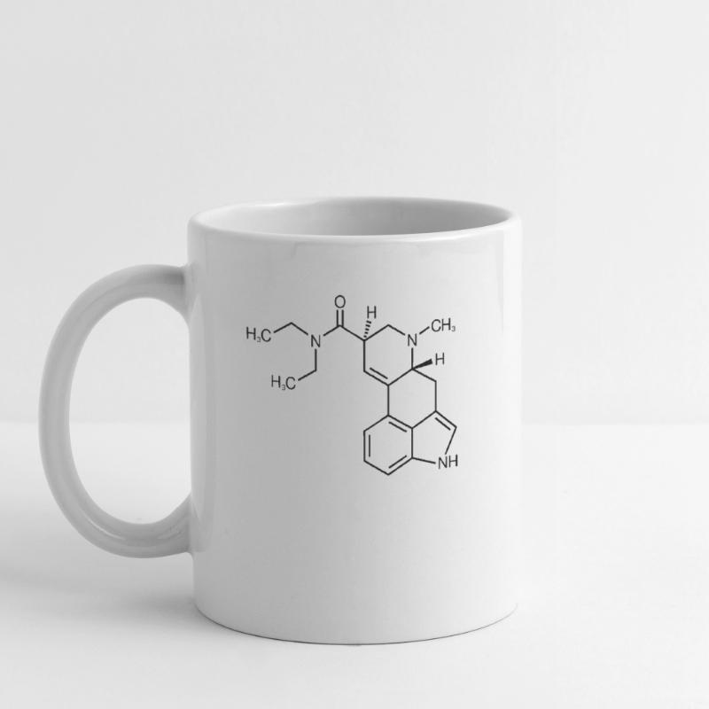 Structure de la molécule de LSD Mug blanc