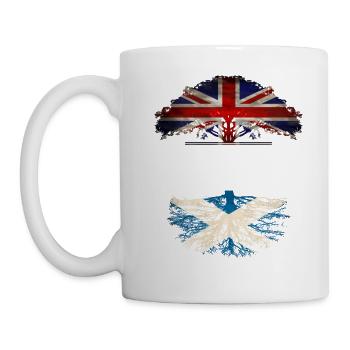 British Grown With Scottish Roots - Mug - white - Left