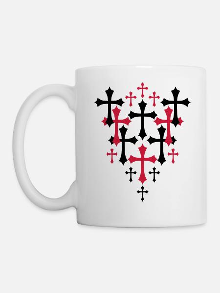 03 Modèle Croix gothique - Mug blanc - blanc
