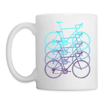 Rennrad Fahrrad Radsport Rennradfahrer Geschenk - Tasse - Weiß - Links