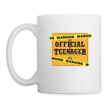 Warning Official Teenager - Mug - white - Left