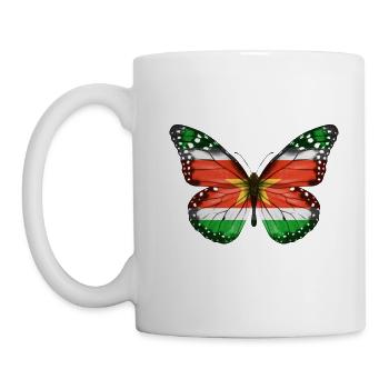 Butterfly Flag Of Suriname - Mug - white - Left