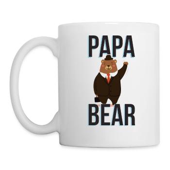Papa Bear Working Bear - Mug - white - Left