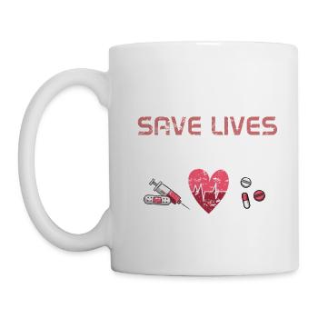Eat Sleep Save Lives Repeat - Mug - white - Left