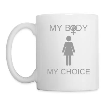 Mon corps mon choix femme symbole du féminisme - Mug blanc - blanc - Gauche