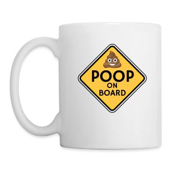 Merde à bord - Mug blanc - blanc - Gauche
