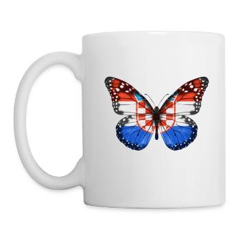 Butterfly Flag Of Croatia - Mug - white - Left