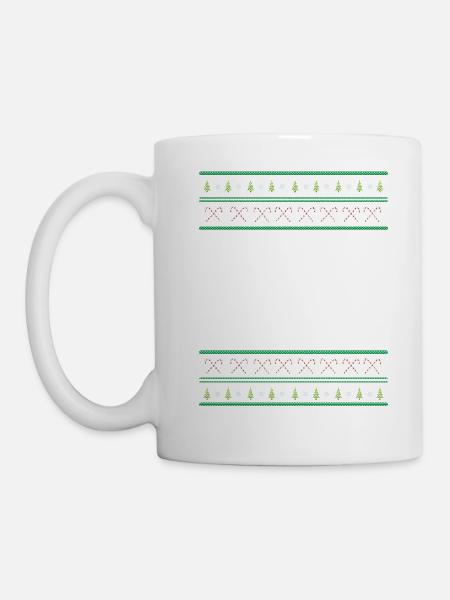 Weihnachtsarmee-Behälter-hässlicher Strickjacke-gestrickter Entwurf - Tasse - Weiß