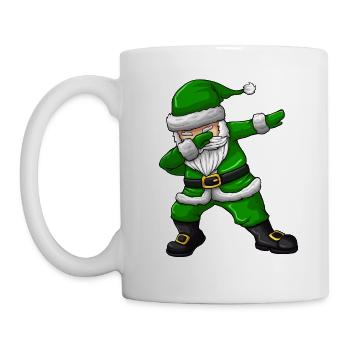 Père Noël vert irlandais Dabbing - Mug blanc - blanc - Gauche