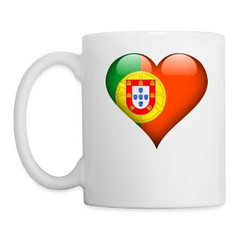 portuguese Heart Portugal Flag - Mug - white - Left