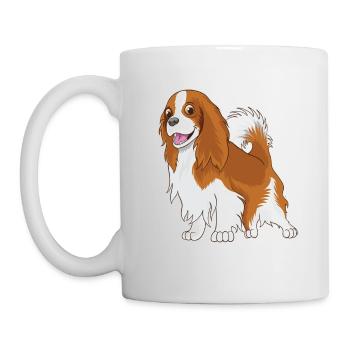 cavie Cavalier King Charles Spaniel - Mug blanc - blanc - Gauche