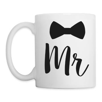 Newlyweds Mr Bowtie For Husbands - Mug - white - Left