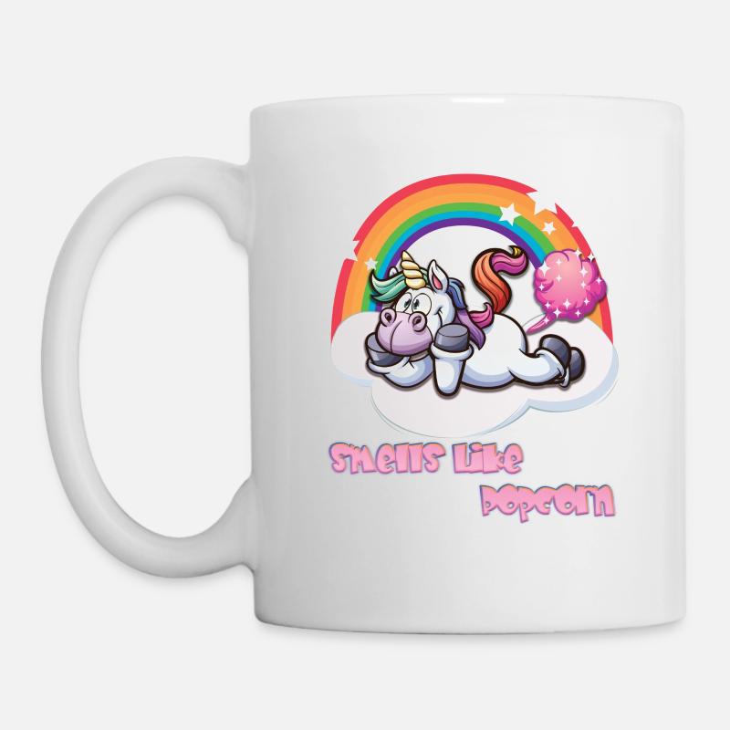 Farting unicorn - smells like popcorn - Mug - white