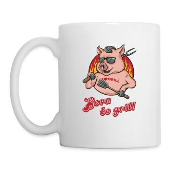 Barbecue - Born to grill - Mug - white - Left