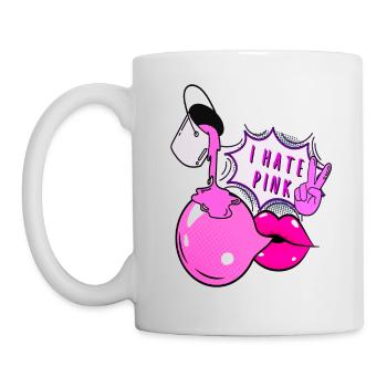 Pop art in pink colours - Mug - white - Left