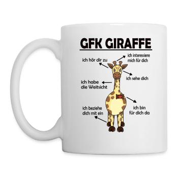 Gewaltfreie Kommunikation Giraffe Herz - Tasse - Weiß - Links