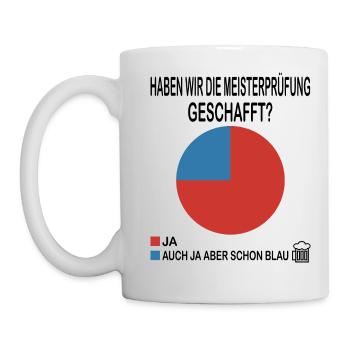 Meister 2025 Kreisdiagramm - Tasse - Weiß - Links