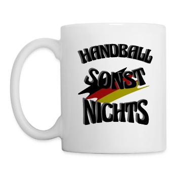 Handball sonst Nichts, mit Leib und Seele Fan - Tasse - Weiß - Links