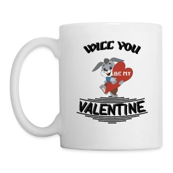 Will you be my valentine - Tasse - Weiß - Links