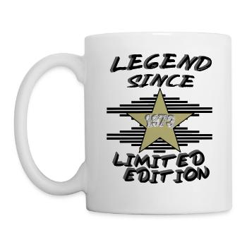 LEGEND SINCE 1973, wahre Legenden - Tasse - Weiß - Links