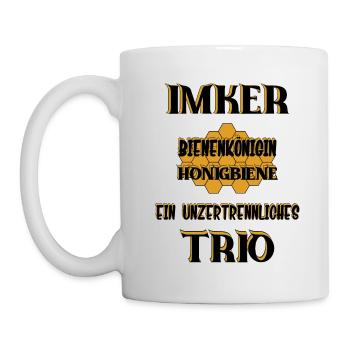 Imker- Bienenkönigin und Honigbiene, einTeam - Tasse - Weiß - Links
