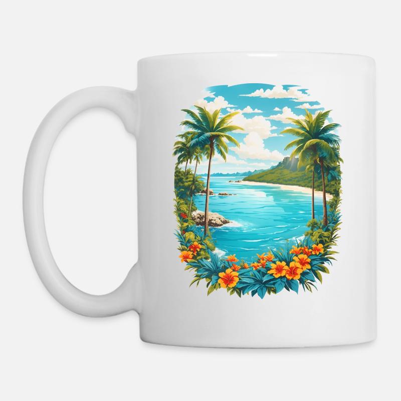 Karibik Insel - Tasse - Weiß