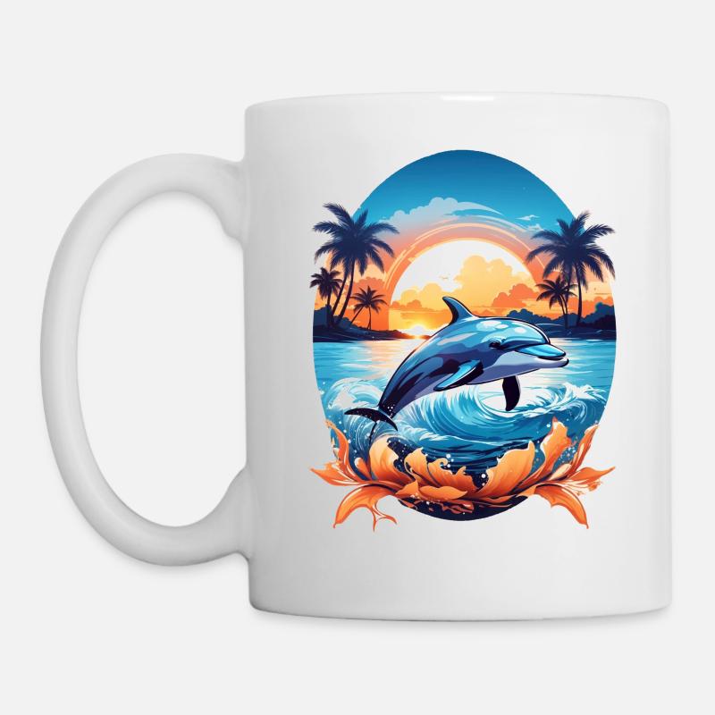 Delfin - Tasse - Weiß