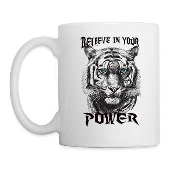 Believe in your Power - Tasse - Weiß - Links