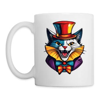 Cool Horror Clown Cat - Mug - white - Left