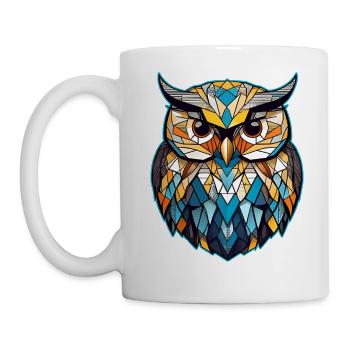 Cooles Eulen Symbol - Tasse - Weiß - Links